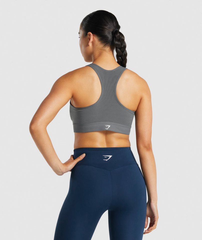 Women's Gymshark Lightweight High Support Sports Bra Grey | NZ 7PFWCU